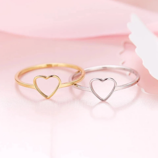 Heart Ring In Silver And Gold