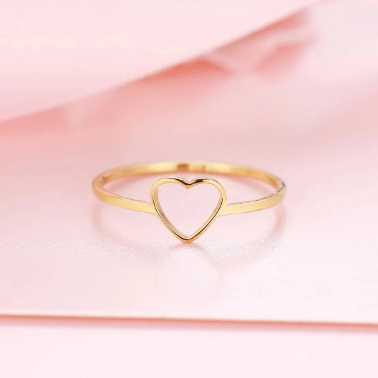 Heart Ring In Silver And Gold