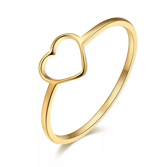 Heart Ring In Silver And Gold