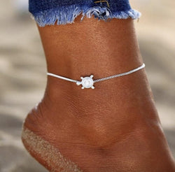 Turtle Anklet Silver