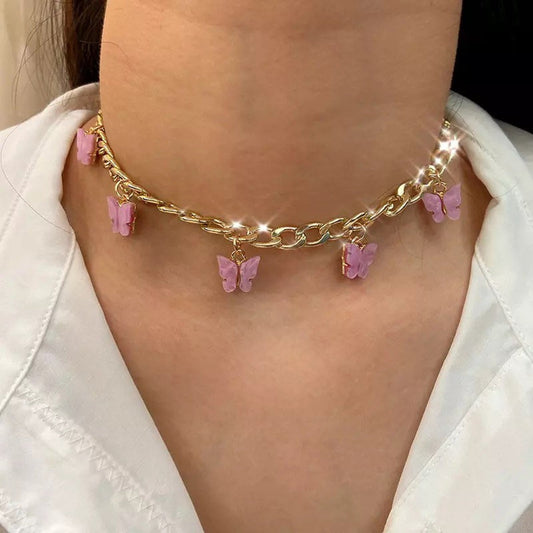 Butterfly Chain Choker