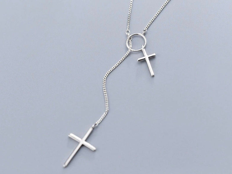Double Cross Chain Pendant