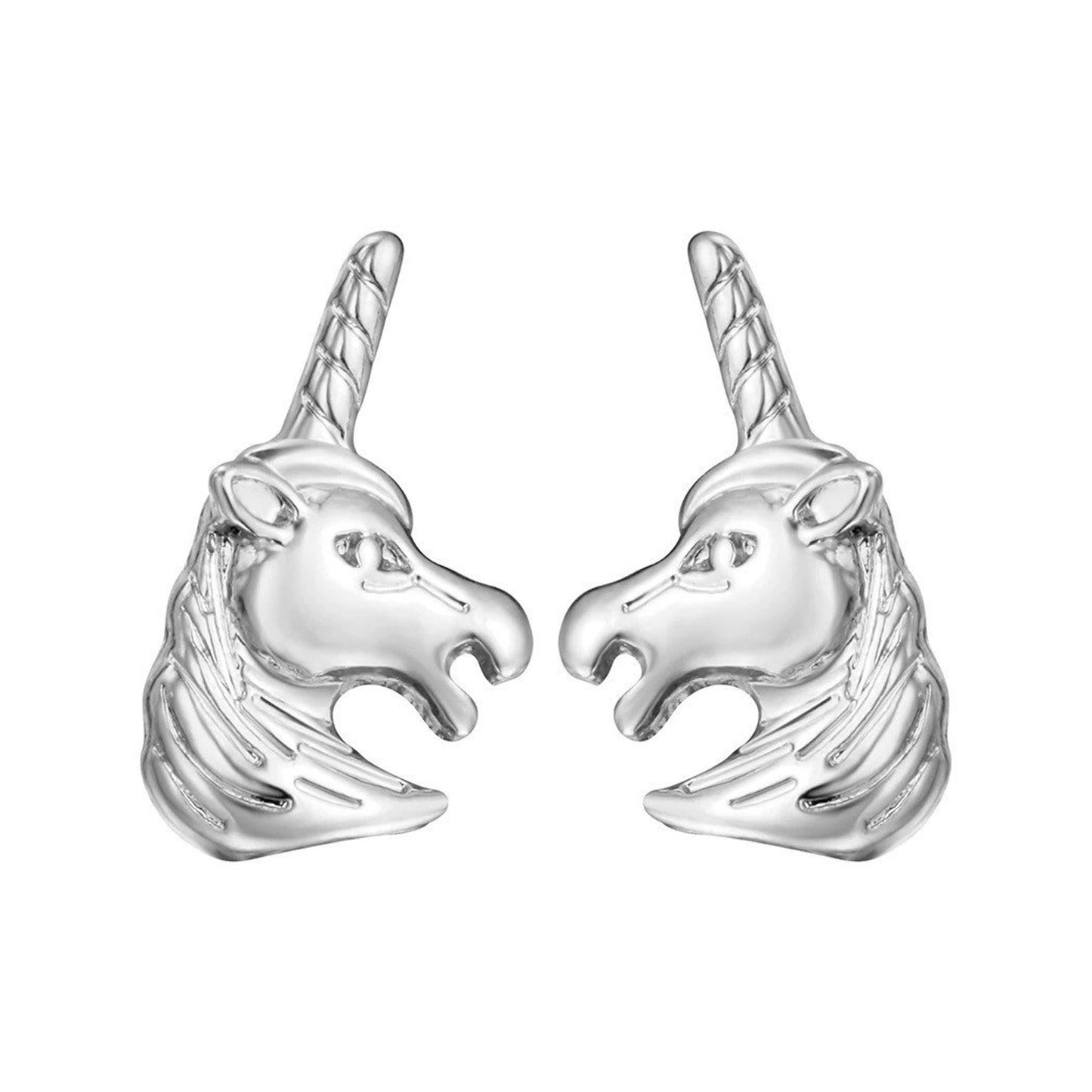 Silver Unicorn Earrings