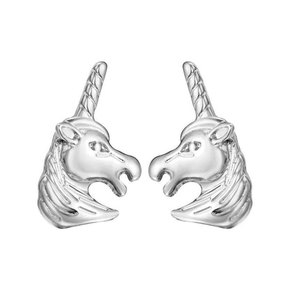Silver Unicorn Earrings