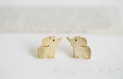 Gold Elephant Earrings