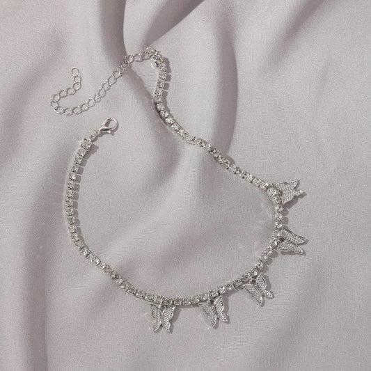 Sparkling Diamond Butterfly Necklace
