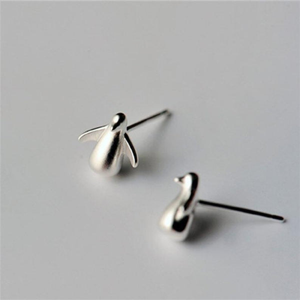 Petite Silver Penguin Earrings