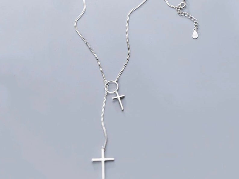 Double Cross Chain Pendant