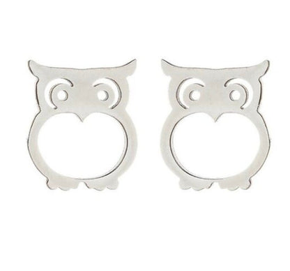 Silver Owl Earrings