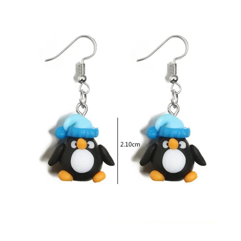 Dangle Penguin Earrings