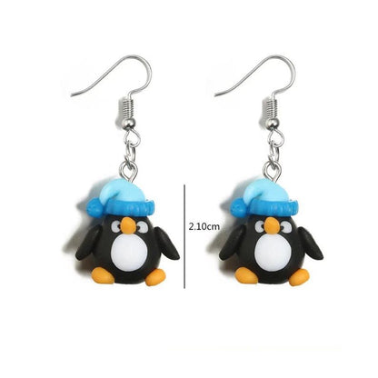 Dangle Penguin Earrings