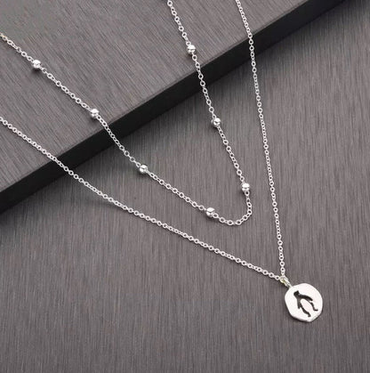 Penguin Choker And Chain Necklace