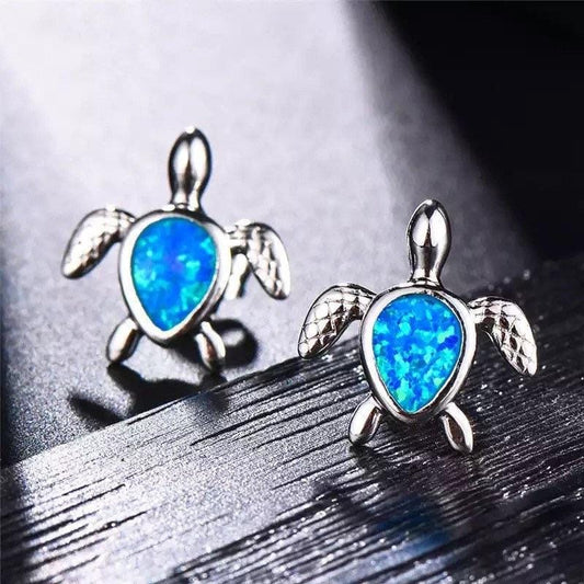 Opal Turtle Earrings 925