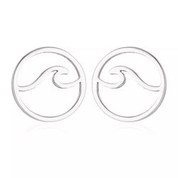 Tranquillity Wave Earrings - Silver