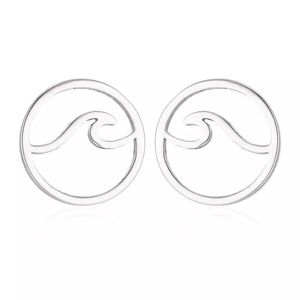 Tranquillity Wave Earrings - Silver
