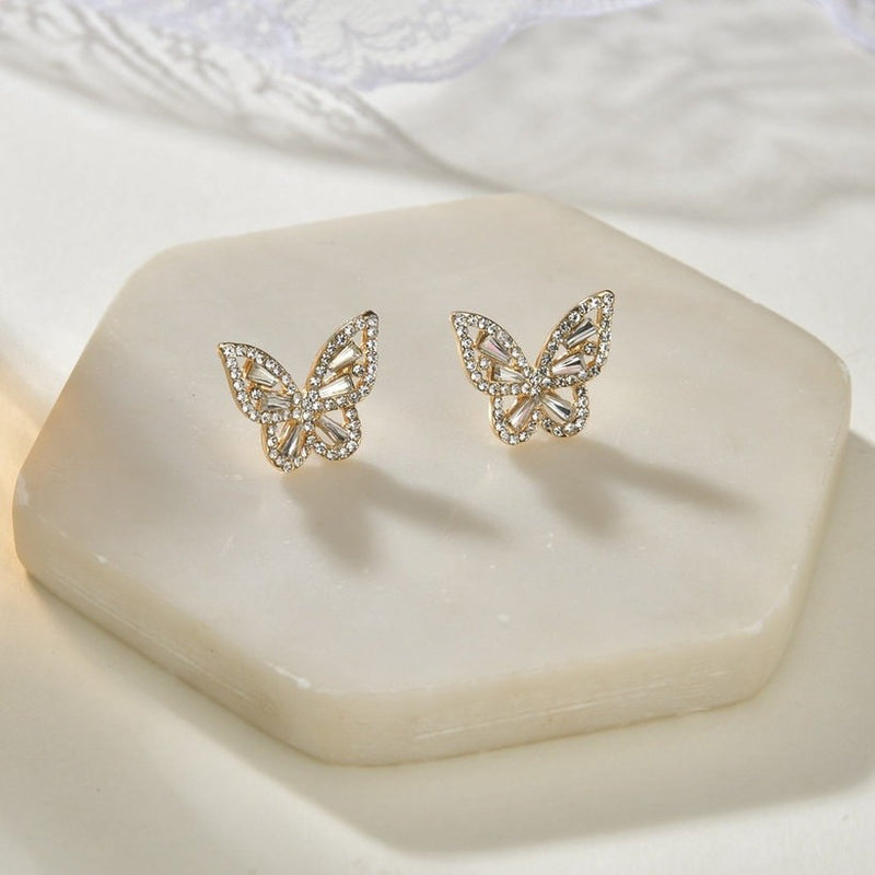 Diamond Sparkle Butterfly Earrings