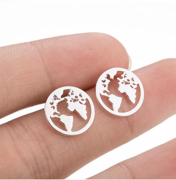 Earth Earrings - Silver