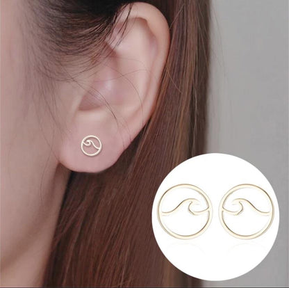 Tranquillity Wave Earrings - Silver