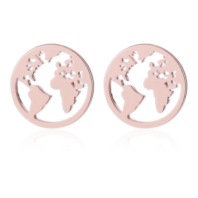 Earth Earrings - Rose Gold