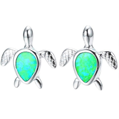 Opal Turtle Earrings 925