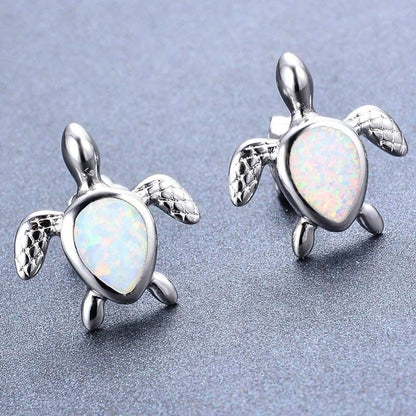 Opal Turtle Earrings 925