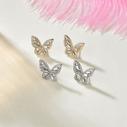 Diamond Sparkle Butterfly Earrings