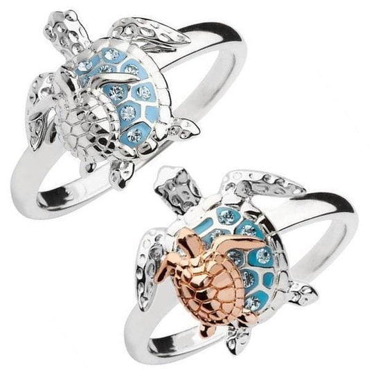 Turtle Love Ring - Rose Gold