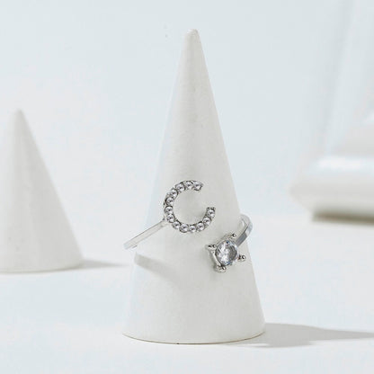 Initial Diamond Ring