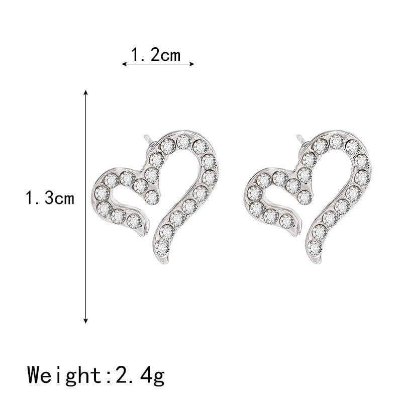 Diamond Heart Earrings
