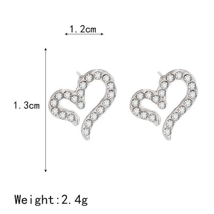Diamond Heart Earrings