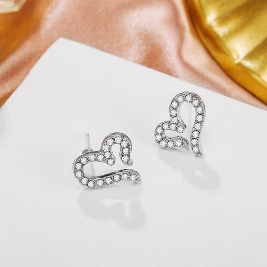 Diamond Heart Earrings