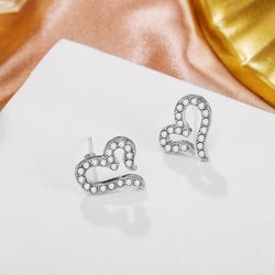 Diamond Heart Earrings