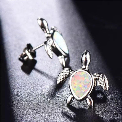 Opal Turtle Earrings 925