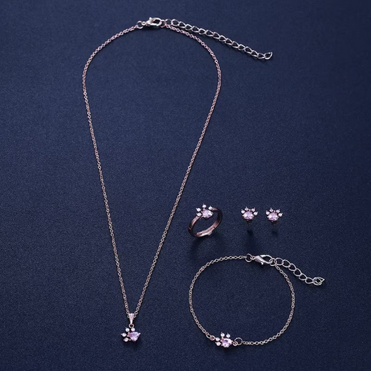 Rose Gold Paw Print Bundle