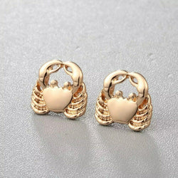 Cute Crab Earrings in Gold