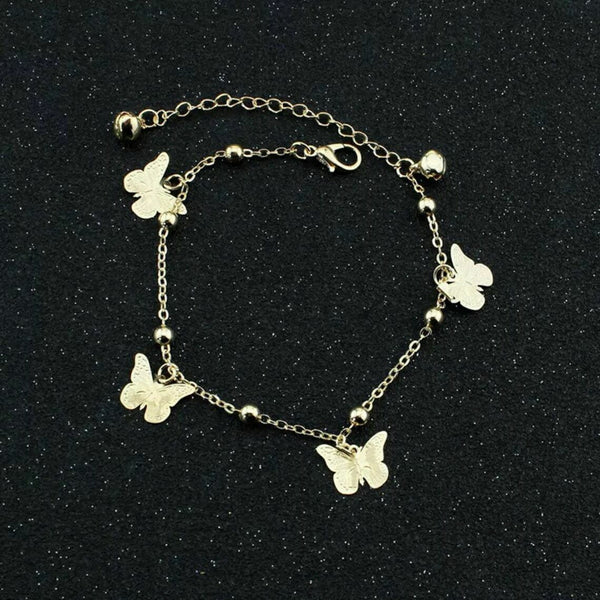 Gold Butterfly Charm Anklet