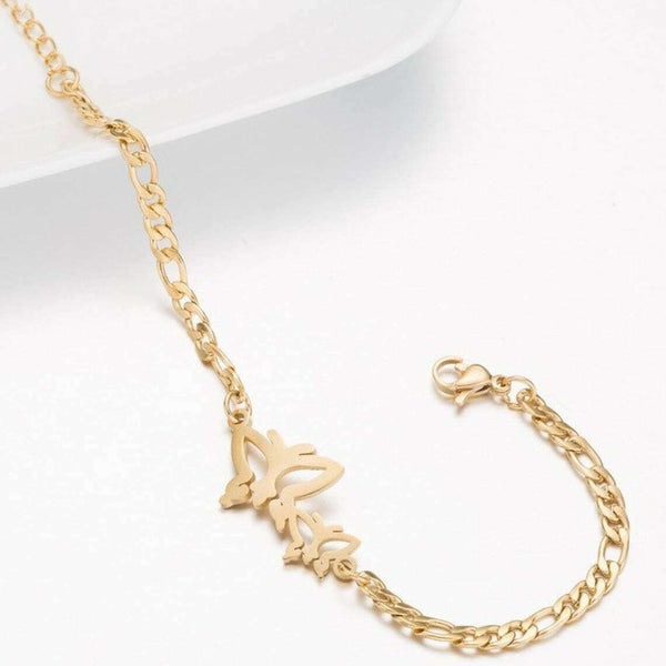Gold Butterfly Chain Bracelet