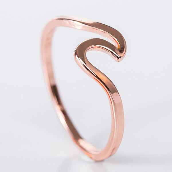 Tranquility Wave Ring - Rose gold